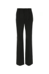 Saint Laurent Flared Tailored Wool Trousers In Black