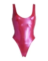 Saint Laurent Woman Bodysuit Fuchsia Size S Polyamide, Elastane In Pink