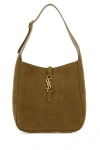 Saint Laurent Le 5 A 7 Small Lizard-embossed Shoulder Bag In Brown