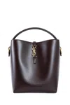 SAINT LAURENT WOMAN BROWN TOP HANDLE BAGS