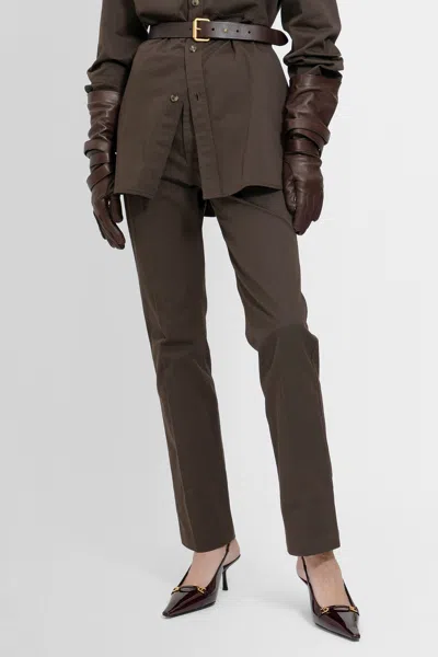 Saint Laurent Woman Brown Trousers