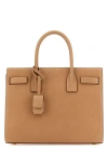 Saint Laurent Camel Leather Baby Sac De Jour Handbag In Brown