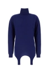 Saint Laurent Maglione In Cashmere Blu Elettrico Donna In Brown