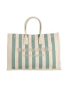 Saint Laurent Woman Handbag Turquoise Size - Bull Skin, Textile Fibers In Blue