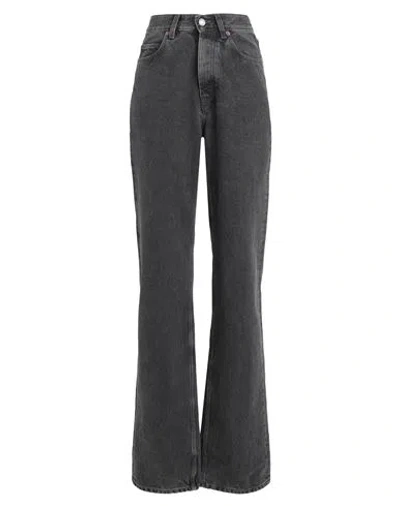 Saint Laurent Woman Jeans Black Size 30 Cotton In Gray