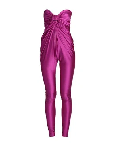 Saint Laurent Woman Jumpsuit Fuchsia Size 1 Polyamide, Elastane In Purple