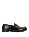 Saint Laurent Woman Loafers Black Size 11 Soft Leather In Brown