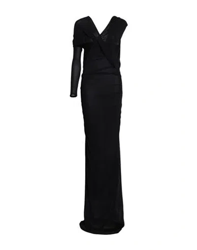 Saint Laurent Woman Maxi Dress Black Size L Viscose, Polyamide