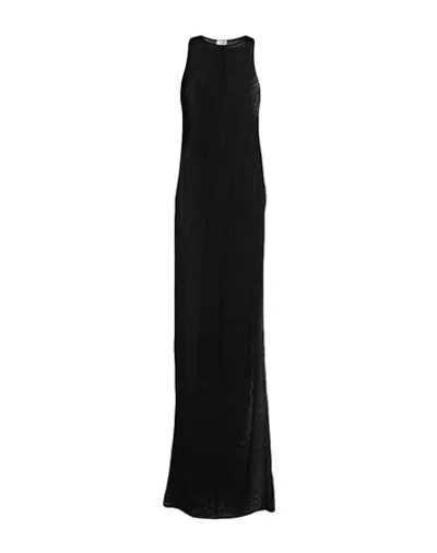 Saint Laurent Women's Viscose Long Dress In Black