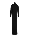 Saint Laurent Virgin Wool Long Dress In Black