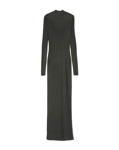 Saint Laurent Woman Maxi Dress Military Green Size M Viscose, Polyamide, Elastane