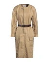 Saint Laurent Midi Workwear Dress In Beige