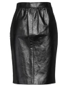 Saint Laurent Woman Midi Skirt Black Size 8 Calfskin In Black