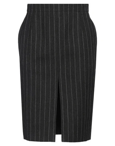 Saint Laurent Woman Midi Skirt Black Size 8 Wool