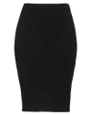 Saint Laurent Woman Midi Skirt Black Size L Wool, Polyamide, Recycled Elastane In Black
