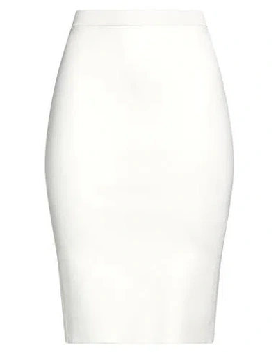 Saint Laurent Rib Pencil Skirt In Naturel