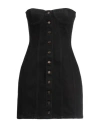 SAINT LAURENT SAINT LAURENT WOMAN MINI DRESS BLACK SIZE 6 COTTON