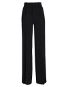 Saint Laurent Wide Leg Trousers In Grain De Poudre In Black