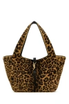 Saint Laurent Printed Calf Hair Bea Shopping Bag In Multicolor