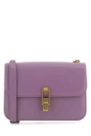 Saint Laurent Women Purple Leather Le Carre Shoulder Bag In Purple