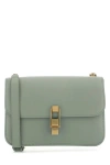 Saint Laurent Square Leather Shoulder Bag With Chain Strap In Green