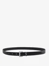 Saint Laurent Logo Leather Belt In Black