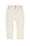 Saint Laurent Natural Regular Fit Bermuda Shorts In Brown