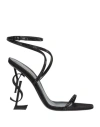 Saint Laurent Opyum Ysl Strass Ankle-strap Sandals In Black