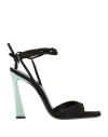 Saint Laurent Vitti Ankle Tie Sandal In Black