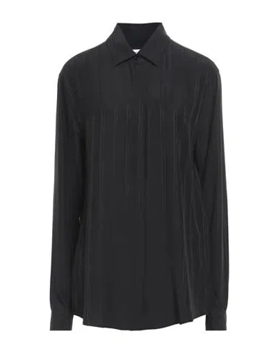 Saint Laurent Woman Shirt Black Size 8 Silk