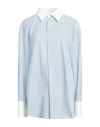 Saint Laurent Cotton Shirt In Blue