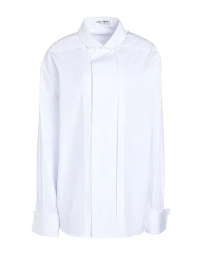 Saint Laurent Woman Shirt White Size 10 Cotton