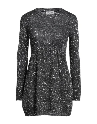 Saint Laurent Short Dresses In Grey