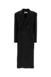 Saint Laurent Wool-blend Twill Chesterfield Coat In Black