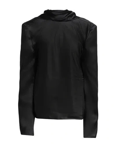 Saint Laurent Woman Top Black Size 8 Silk