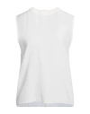 Saint Laurent Woman Top White Size 8 Silk In White