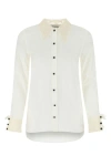 SAINT LAURENT SAINT LAURENT WOMAN WHITE COTTON BLEND SHIRT