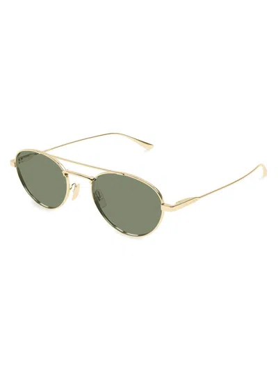 Saint Laurent 51mm Metal Aviator Sunglasses In Gold