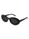 Saint Laurent Black-black-black Recycled Acetate Sunglasses In Neutral