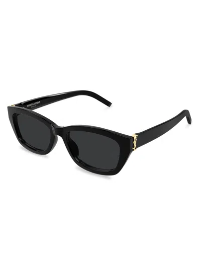 Saint Laurent Women's 55mm Cat-eye Sunglasses In Blue