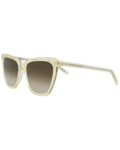 Saint Laurent Women's 55mm Sunglasses In White