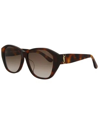 Saint Laurent Women's 57mm Sunglasses In Brown