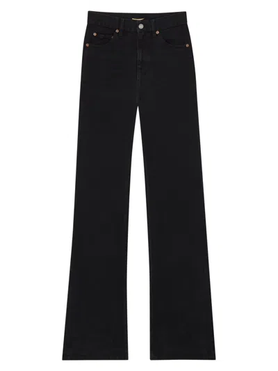 Saint Laurent Women's 70's High-rise Jeans In Black