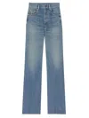 Saint Laurent Flare Denim Jeans In Blue