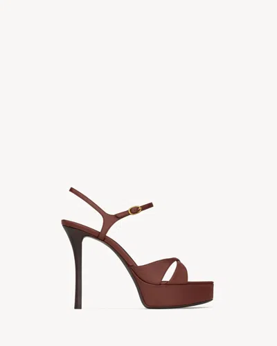 Saint Laurent Women's 85 Mini Sandals In Brown