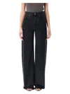 Saint Laurent Carrot-fit Jeans With A Washed Effect In Black