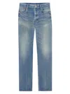 Saint Laurent 90s Slim Ankle Trousers Belt Loops In Blue