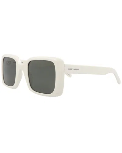 Saint Laurent Women's Aa0064s 51mm Sunglasses In White