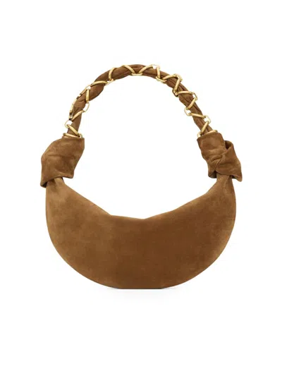 Saint Laurent Women's Amalia Mini Top Handle Bag In Suede In Brown