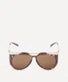 Saint Laurent Women's Amelia Floating Injection Havana Frame Sunglasses